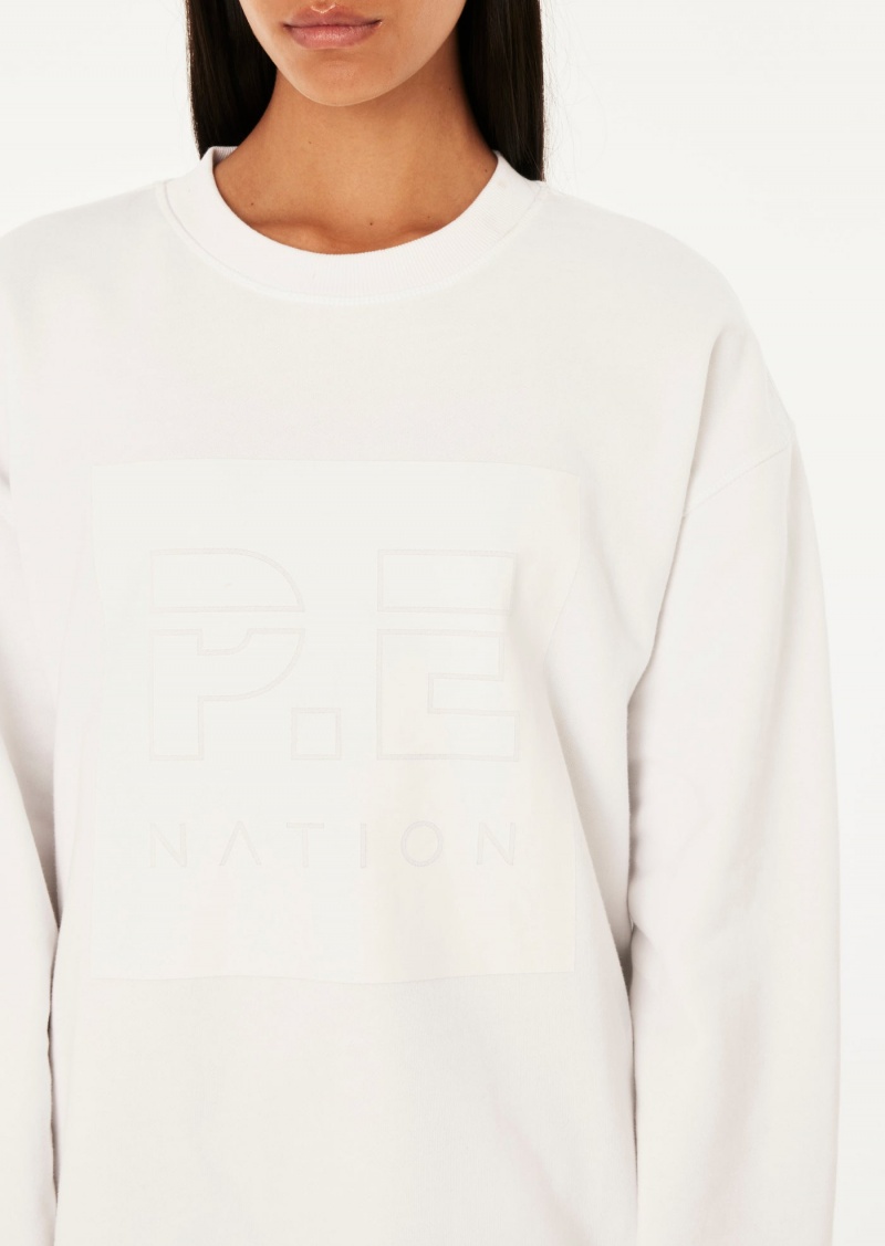 Optic White P.E Nation Cut Shot Sweat | BJFCMYV-67