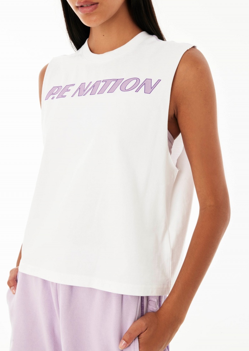 Optic White P.E Nation Double Jump Tank | YRINDBA-45