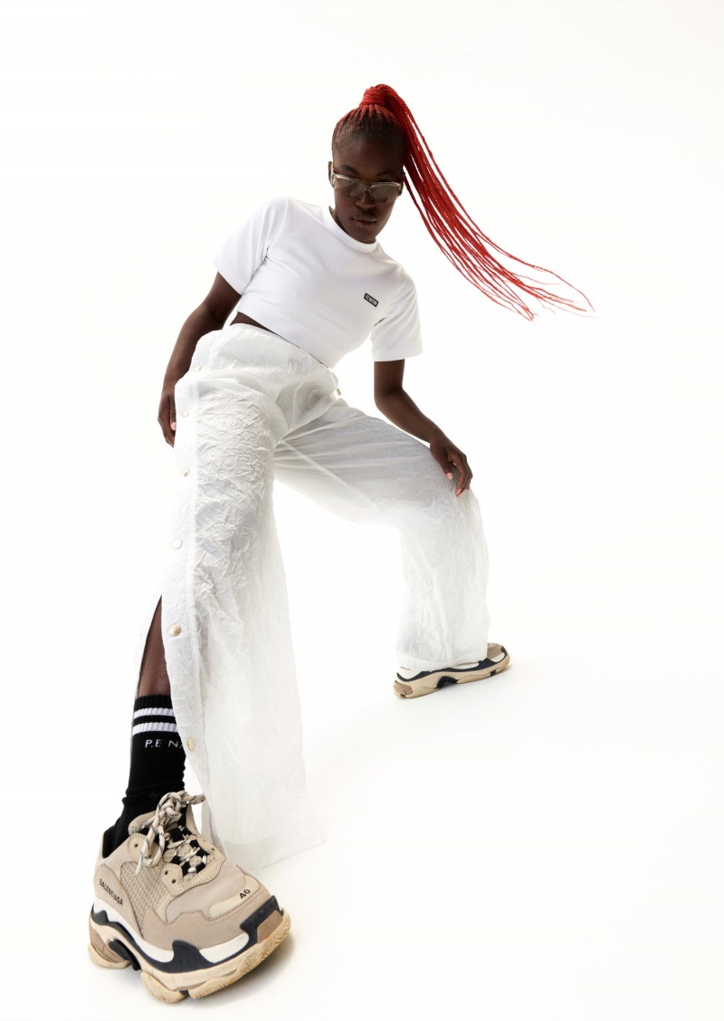 Optic White P.E Nation Volley Pant | GFBXTCQ-17