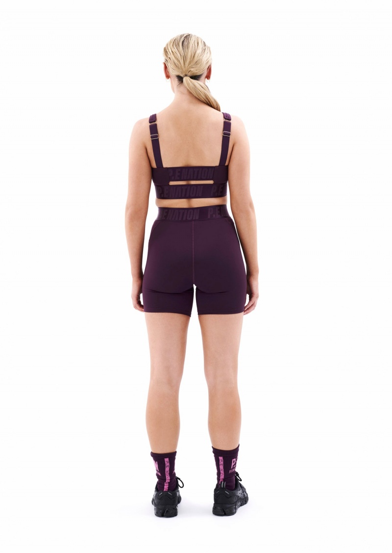 Potent Purple P.E Nation Backcheck Bike Short | IHZMLQO-91