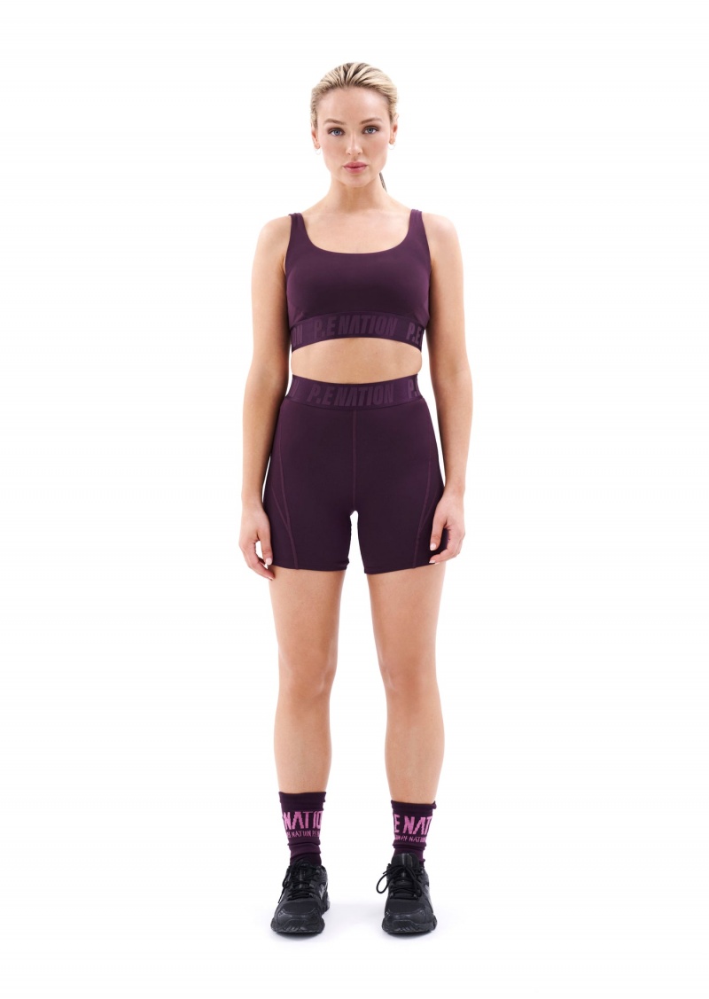 Potent Purple P.E Nation Backcheck Bike Short | IHZMLQO-91