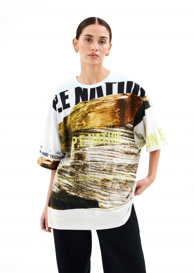 Scene Print P.E Nation Bermuda Tee | DLKXRCH-68