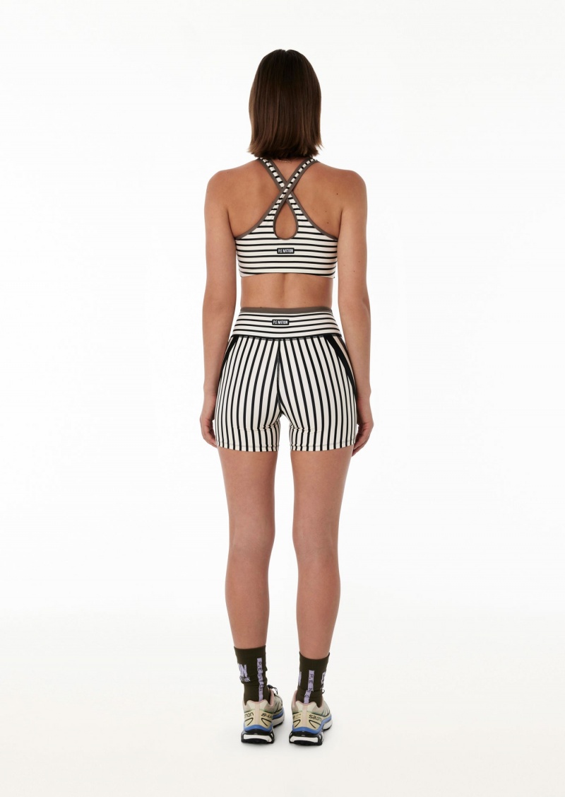 Stripe Print P.E Nation Slipstream 5" Bike Short | GZWXUIV-35